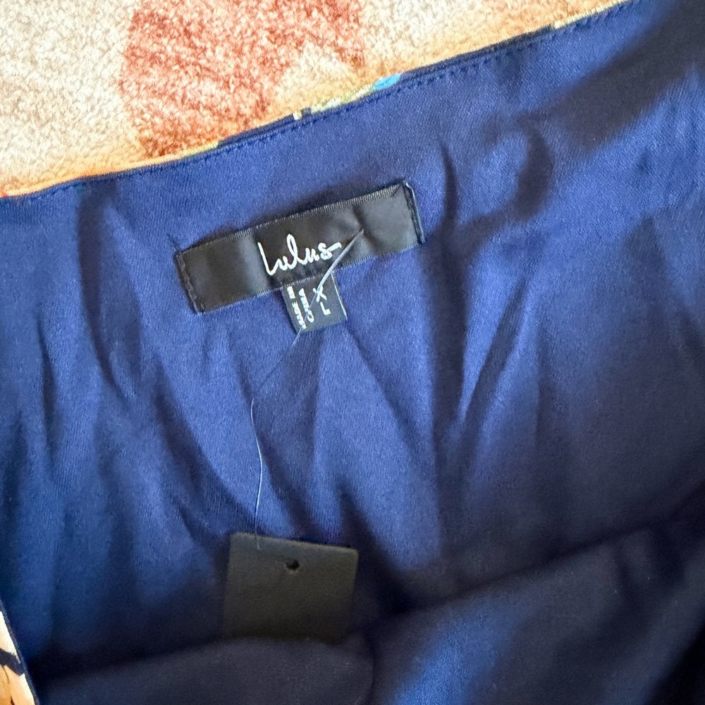 Lulus Elegant Admiration Navy Blue Floral One-Shoulder Maxi
Dress - Picture 7 of 7